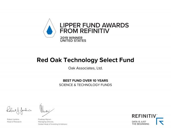 Red Oak Lipper Winner 2019